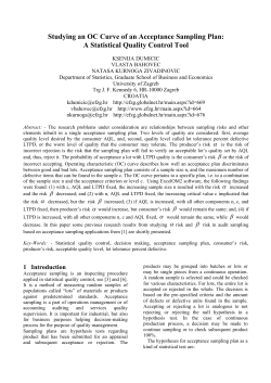 Studying an OC Curve of an Acceptance Sampling Plan: A Statistical