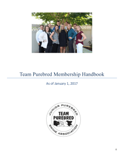 Team Purebred Membership Handbook