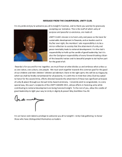 message from the chairperson, unity club