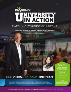 one vision. one goal. one team.