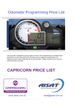 Capricorn_Odometer Setting Prices