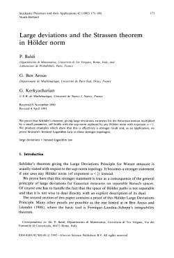 Large deviations and the Strassen theorem in Hiilder norm