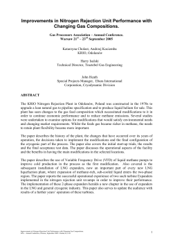 Improvements in Nitrogen Rejection Unit Performance with