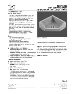 TERRAZZO MOP SERVICE BASIN 12" DEPTH