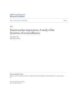 Parent-teacher interactions: A study of the dynamics of social influence