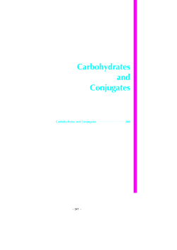 Carbohydrates and Conjugates