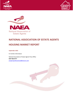 national association of estate agents housing market report