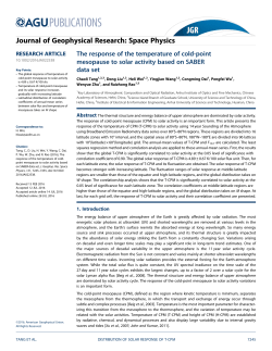 The response of the temperature of cold‐point mesopause to solar
