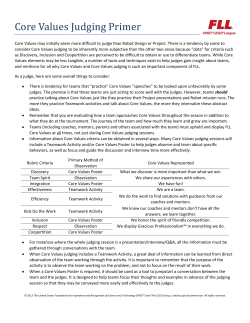 Core Values Judging Primer - Savannah State University
