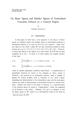 On Besov Spaces Sobolev of Generalized Functions Defined on a