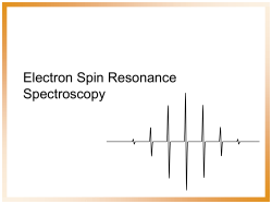 Principles of Electron Spin Resonance