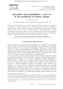 Ensembles and probabilities: a new era in the prediction of climate