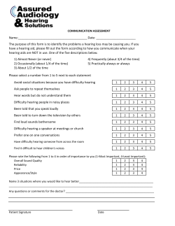 Name: Date: The purpose of this form is to identify the
