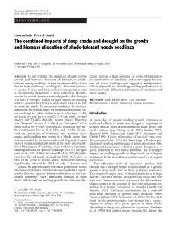 The combined impacts of deep shade and drought on the growth