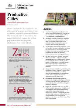Productive Cities - Infrastructure Australia