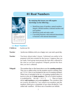01 Real Numbers