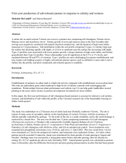 First-year production of salt-tolerant pasture in