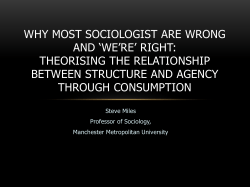 Theorsing the relationship between struCture and agency through