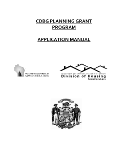 Planning Grant Application Manual Questions