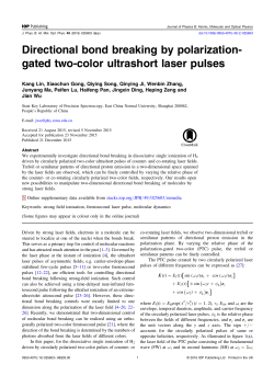 Directional bond breaking by polarization-gated two