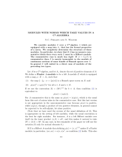 Modules with Norms which take Values in a C