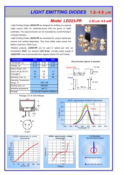 LIGHT EMITTING DIODES 1.6&divide;4.6 &micro;m