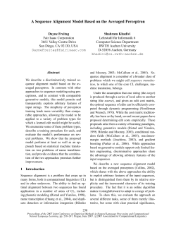 A Sequence Alignment Model Based on the Averaged Perceptron