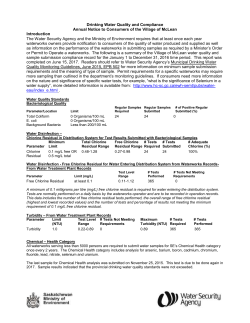 Drinking Water Quality and Compliance