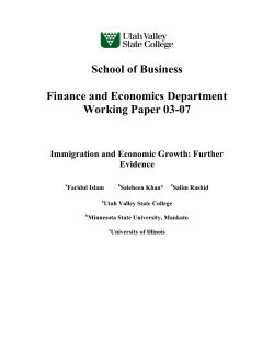 Immigration and Economic Growth