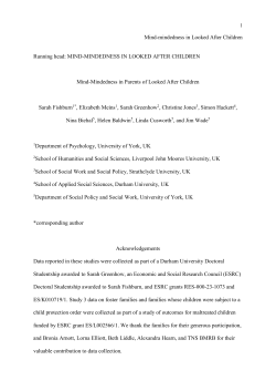 Parenting stress, parental mind-mindedness, and child behavioral