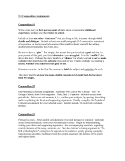 9-1 Composition Assignments