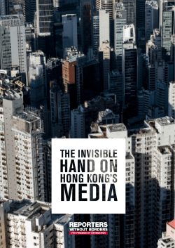 The invisible hand on Hong Kong`s media