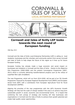 Cornwall and Isles of Scilly LEP looks towards the next round of
