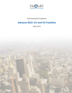 Amazon EC2: C3 and C4 Families