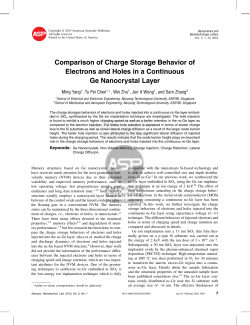 Comparison of Charge Storage Behavior of Electrons
