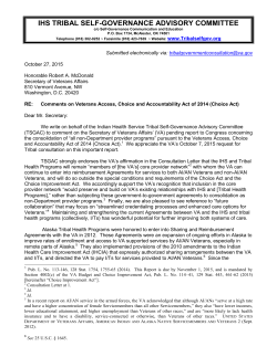 FINAL TSGAC Letter on VA Choice dated 10_27_15