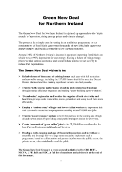 Green New Deal - Sustainable Development Commission