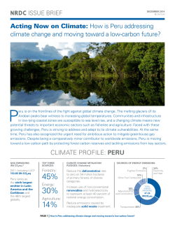 How is Peru addressing climate change and moving toward