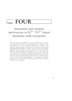 Absorption and emission spectroscopy in Er –Yb doped aluminum