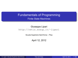 Finite State Machines - Scuola Superiore Sant`Anna