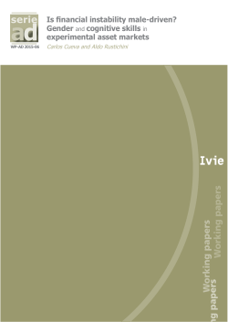 Gender and cognitive skills in experimental asset markets