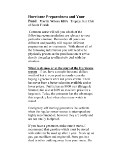 Hurricane Preparedness and Your Pond by Martin Wilcox KHA