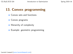 13. Convex programming