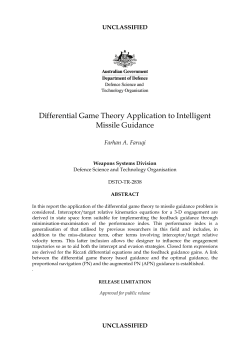 Differential Game Theory Application to Intelligent Missile Guidance