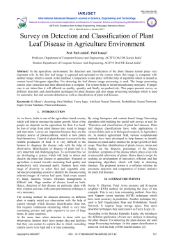 Survey on Detection and Classification of Plant Leaf