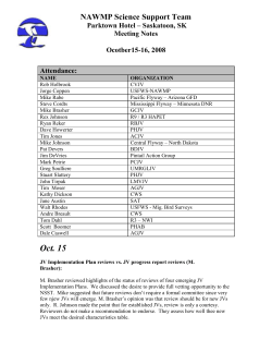 Meeting Notes - Lower Mississippi Valley Joint Venture