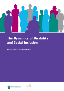 The Dynamics of Disability and Social Inclusion