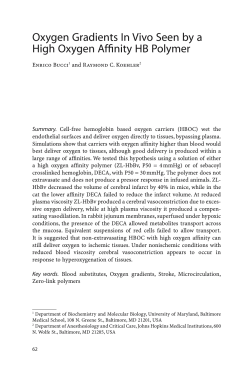 Oxygen Gradients In Vivo Seen by a High Oxygen Affinity HB Polymer