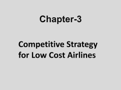 Competitive Strategy for Low Cost Airlines Chapter-3