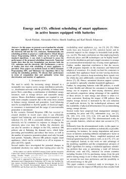 Energy and CO2 Efficient Scheduling of Smart Appliances in Active